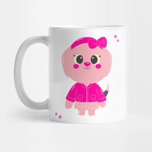 Cute Pink Dog Mug